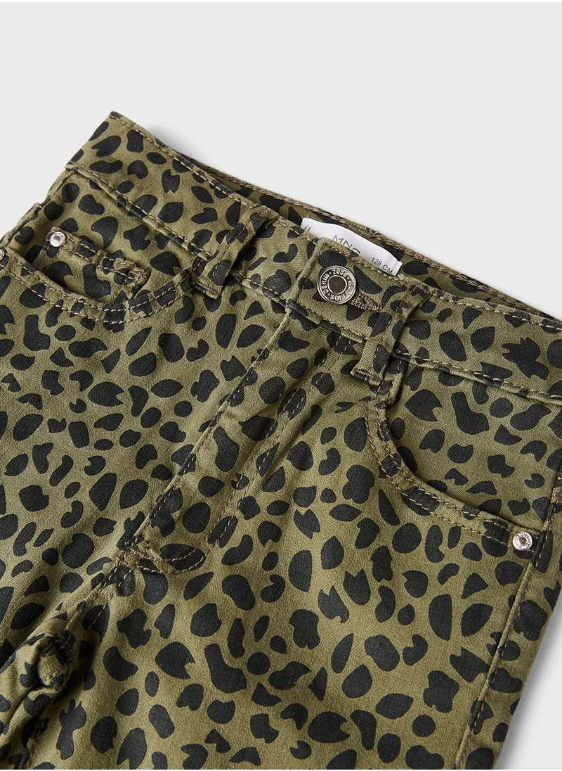 MANGO Kids All-Over Printed Slim Jeans