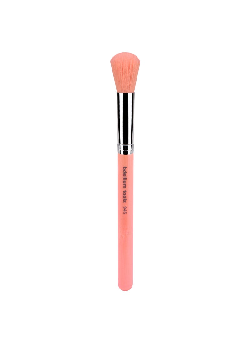 Bdellium Tools Bdellium Tools Professional Makeup Brush - Pink Bambu Series 945 Contour - With Soft Synthetic Fibers, For Blending & Contouring (Pink, 1pc) 