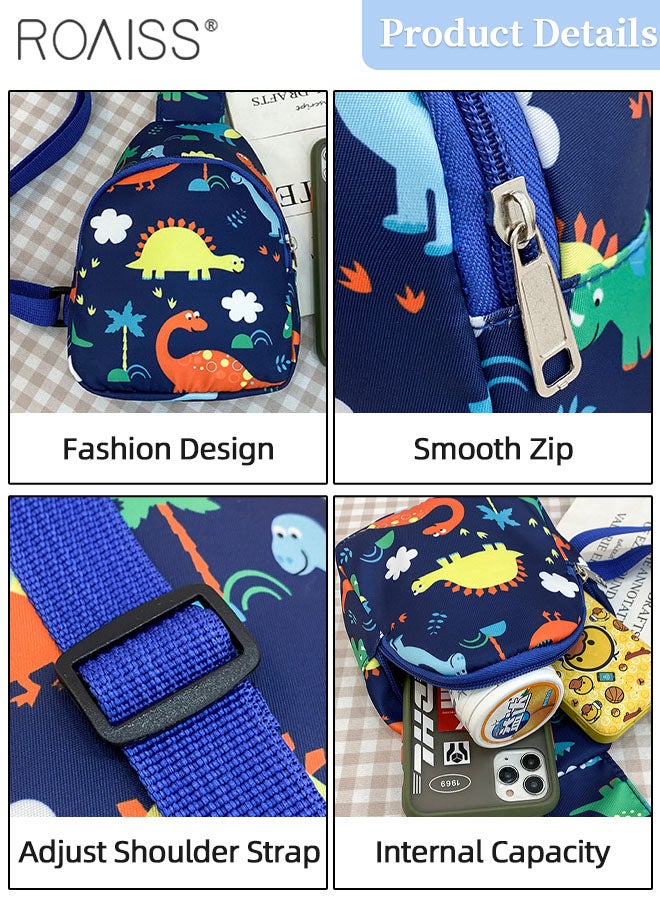 roaiss 2 Pcs Kids Baseball Cap and Shoulder Bag Set, Cartoon Dinosaur Print Sun Hat, Summer Outdoor Travel Sports Peaked Hat and Crossbody Vacation Beach Bag for Boy Girl - Image 4