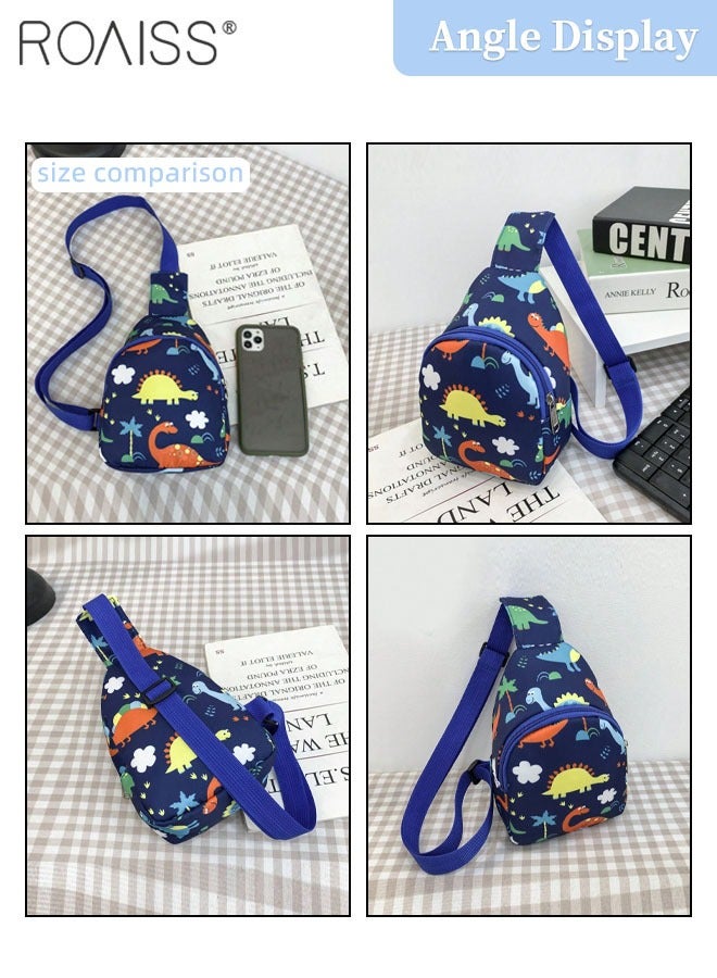roaiss 2 Pcs Kids Baseball Cap and Shoulder Bag Set, Cartoon Dinosaur Print Sun Hat, Summer Outdoor Travel Sports Peaked Hat and Crossbody Vacation Beach Bag for Boy Girl - Image 5