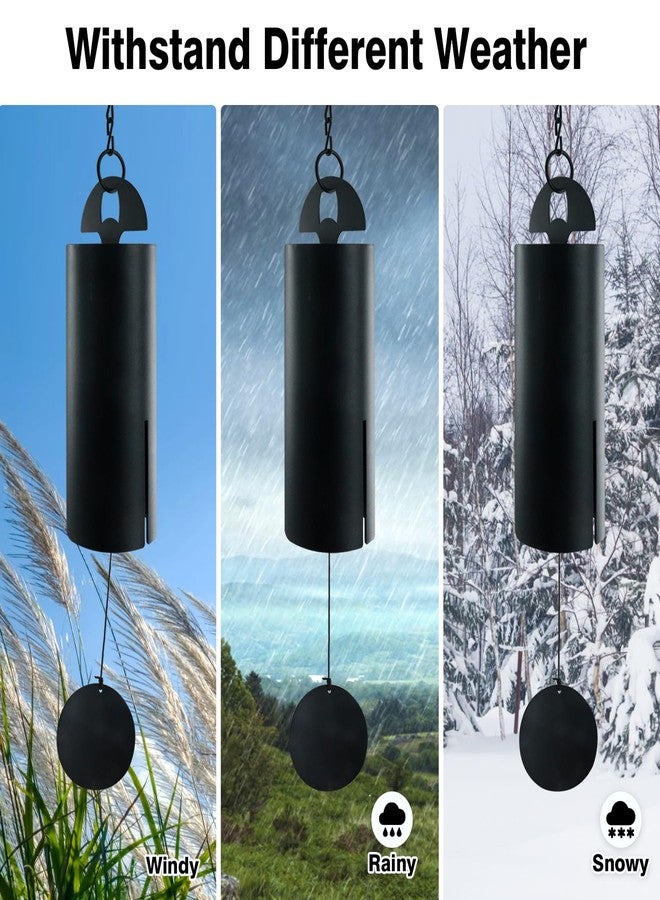 ASTARIN Wind Chimes for Outside Deep Tone Heroic Windbell Deep Resonance Serenity Bell Outdoor Decor for Patio,Yard,Porch,Garden(Matte Black) - Image 5