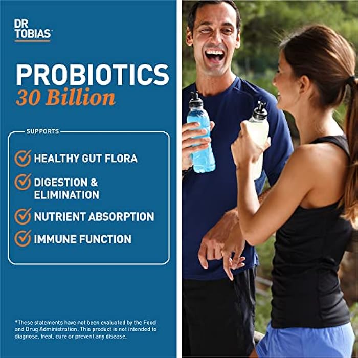 Dr. Tobias Probiotics 30 Billion, 10 Strains, 30 Billion CFU's, Targeted Release Probiotics for Women & Men, Supports Digestive Health, Shelf-Stable, Non-GMO, 30 Capsules, 30 Servings - Image 3