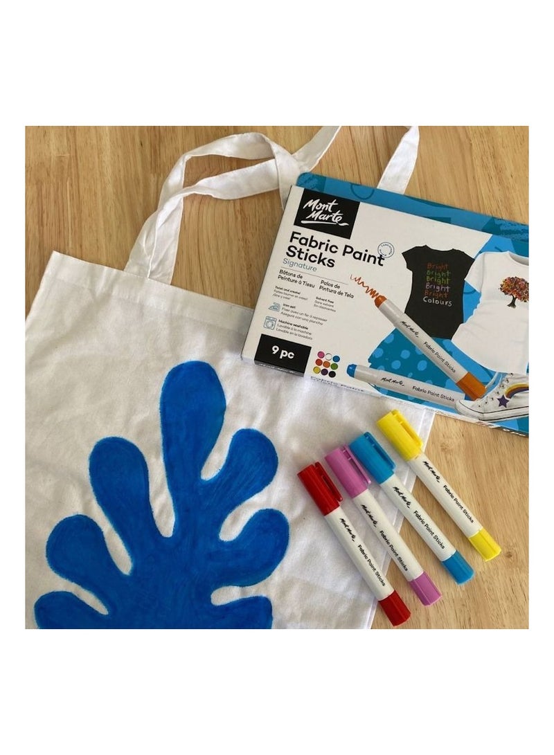 Mont Marte Fabric Paint Sticks set of 9 colors - Image 3