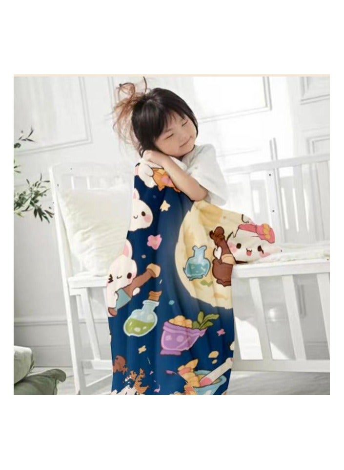 general Children's or student cartoon flannel thin blanket (warm and comfortable, suitable for sleep, games) 100cm*150cm - 476 - Image 3