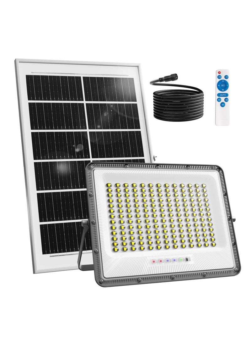 أويدي مصباح شمسي خارجي 10000 لومن - 80 LED بقوة 800 واط - إضاءة بيضاء نهارية 6500K - مقاوم للماء IP66 - إضاءة أمنية لحدائق ومواقف السيارات والجراجات  - Image 1