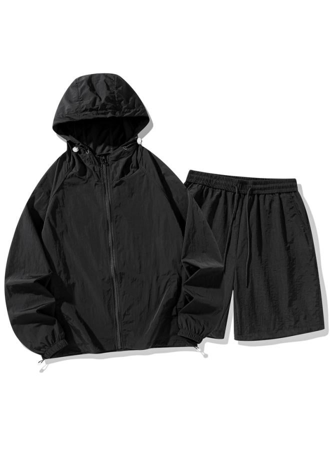 Song Feng Ya Sun Protection Clothing Men's Summer Thin Breathable Ice Silk Couple Hooded Sun Protection Clothing Outdoor Sportswear Trendy - Image 2