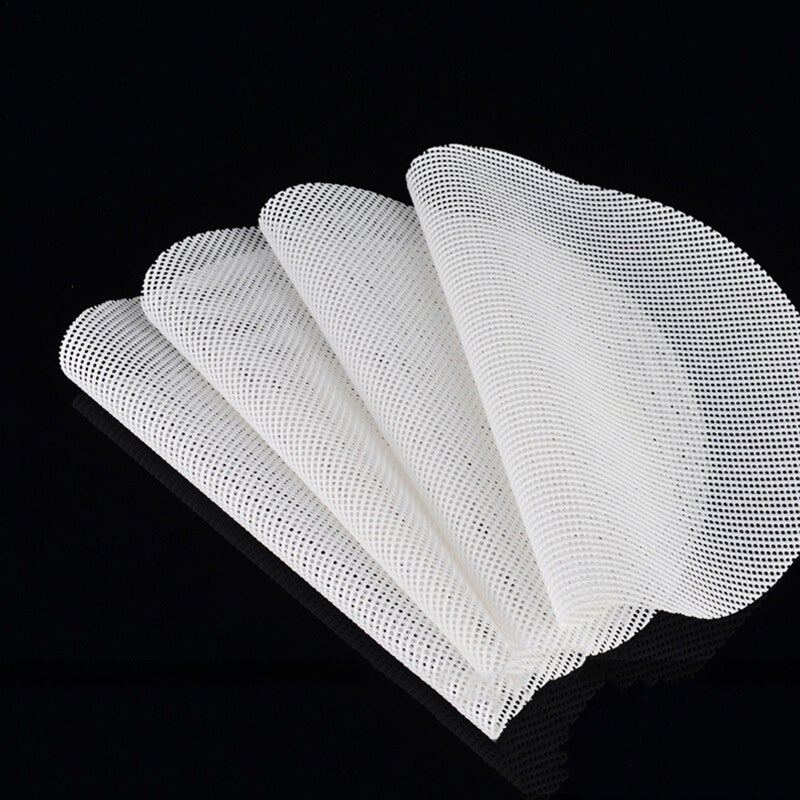 40 pcs Reusable Round Shape Design Steamer Pads Mat Silicone Non- Dumplings Mat Steamed Buns Baking Pastry Dim Sum Mesh-Diameter (Diameter 18CM White) - Image 3