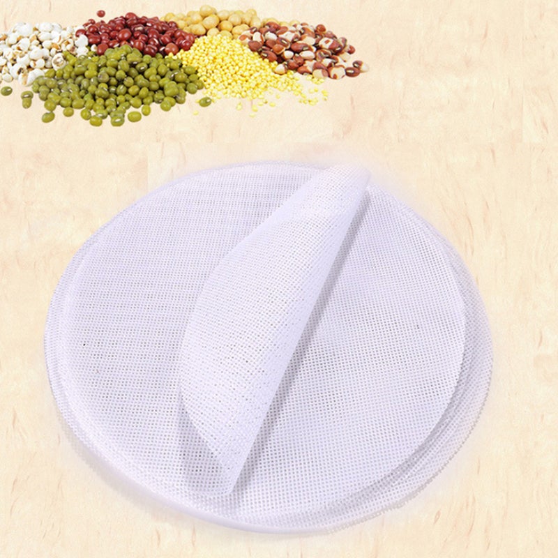 40 pcs Reusable Round Shape Design Steamer Pads Mat Silicone Non- Dumplings Mat Steamed Buns Baking Pastry Dim Sum Mesh-Diameter (Diameter 18CM White) - Image 2