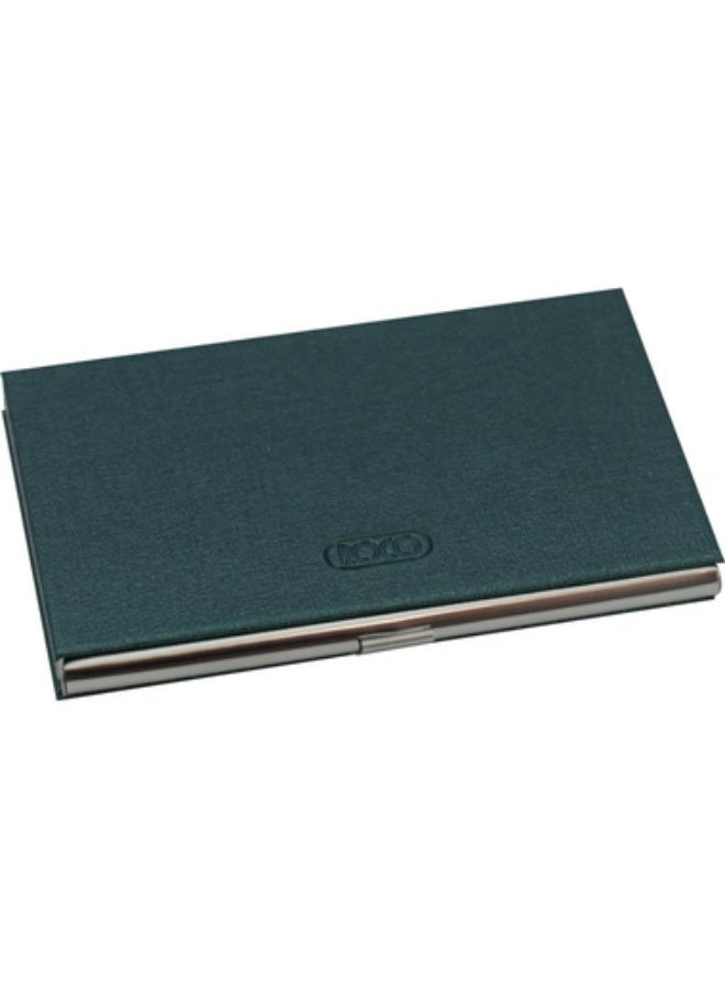 ROCO Business Card Case 15 Cards9 X 5.5 cm Card Size PU Material Green - Image 3