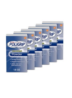 Poligrip Poligrip Extra Strength Denture Adhesive Powder, Denture Powder for Dentures - 1.6 Ounces (Pack of 6)  - Image 1