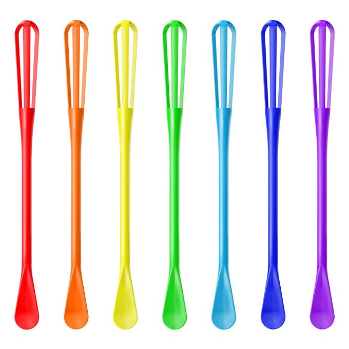 COLORFUL MINI WHISK MINI SPOON MULTIFUNCTIONAL SMALL WHISKS FOR COOKING TINY WHISK 7 PIECES MINI SMALL WISK FOR BLENDING WHISKING BEATING INGREDIENTS MIXING SAUCES