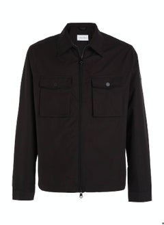 Men's Zip Up Shirt Jacket - Cotton, Black - pzsku/ZEF1579BED43181213283Z/45/_/1735546874/609b992b-0aaa-404a-a267-6f2c817108d2