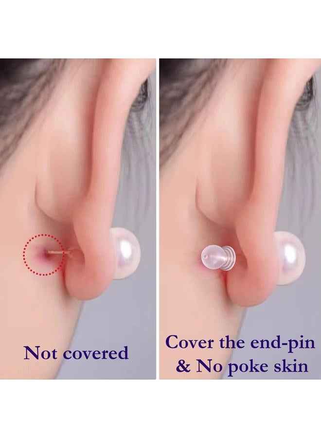 Melimarry Comfortable Impenetrable Soft Earring Backs, Medical Grade TPE Material, Comfort Fit for Pierced Ears, 50 Pieces - Image 3