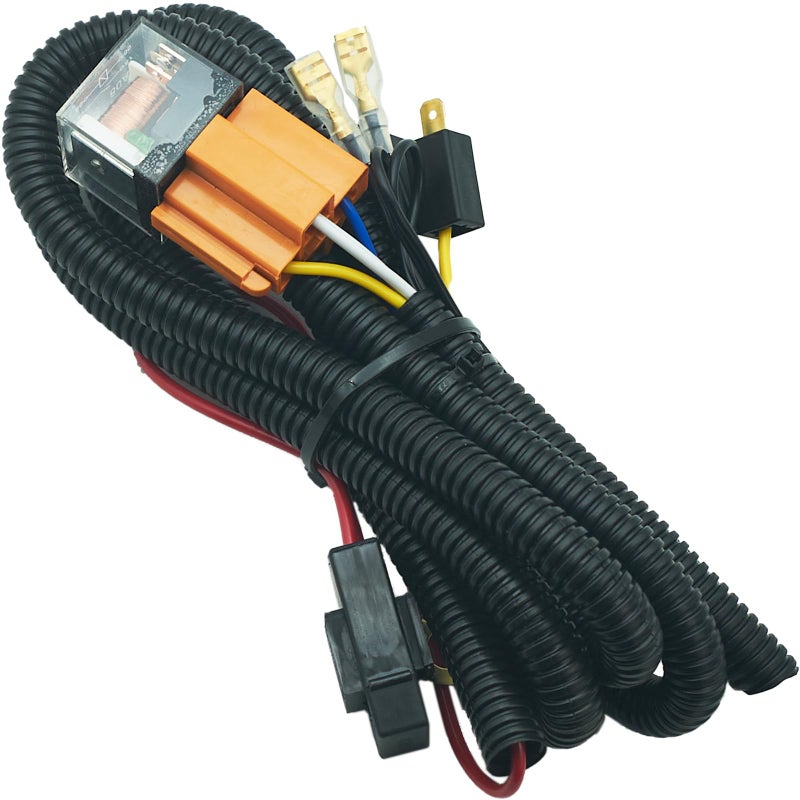 NEOGET Horn Relay Wiring Harness Kit 1 to 2 Universal Horn Splitter Converter Fit for 12 Volt Vehicle Automotive Motorcycle Truck Upgrade SPST 80A 4Pin 2 Horns Wiring Harness
