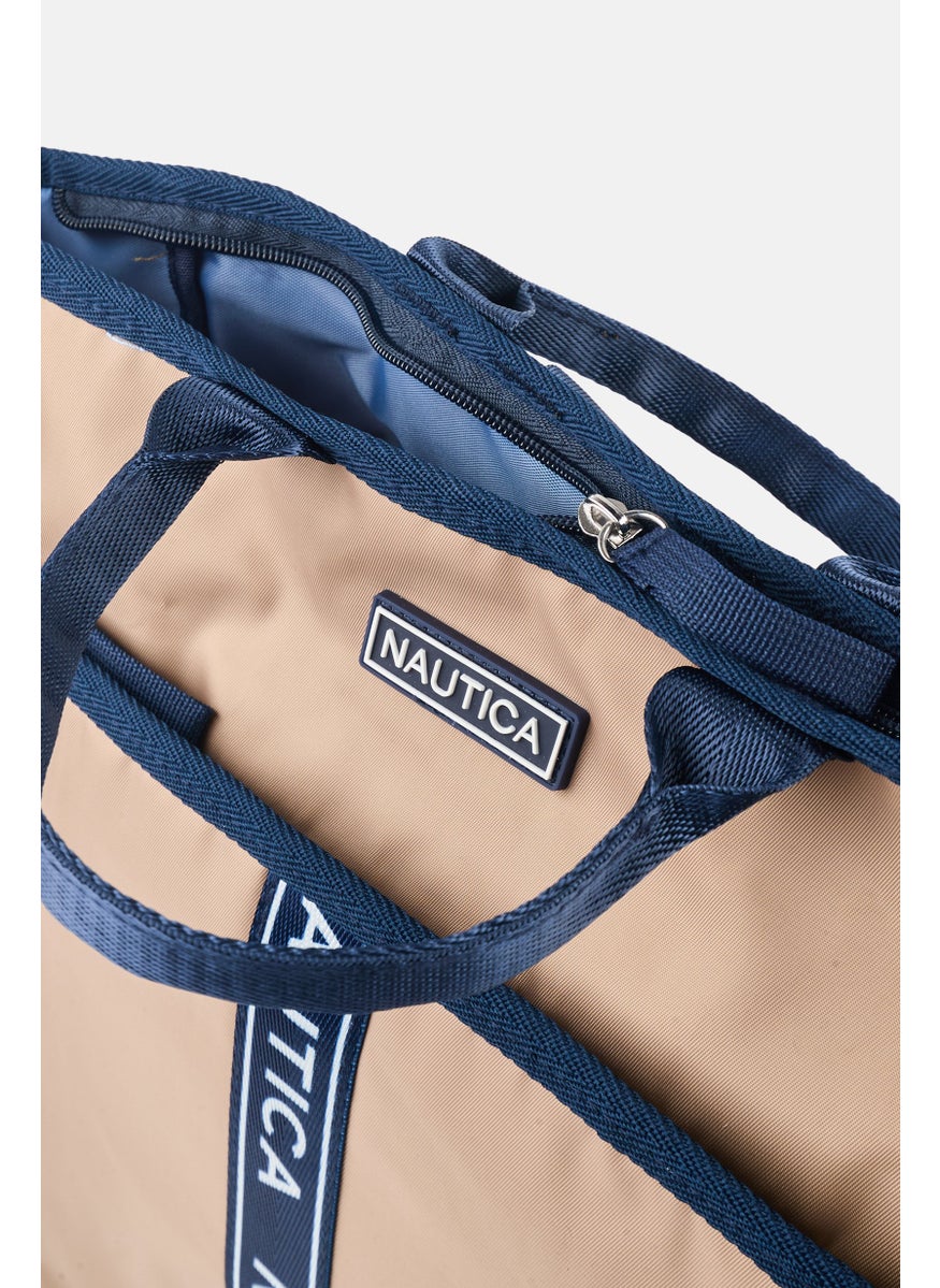 NAUTICA Women Brand Logo Backpack 36 H x 36 L x 15 W cm, Khaki  - Image 3