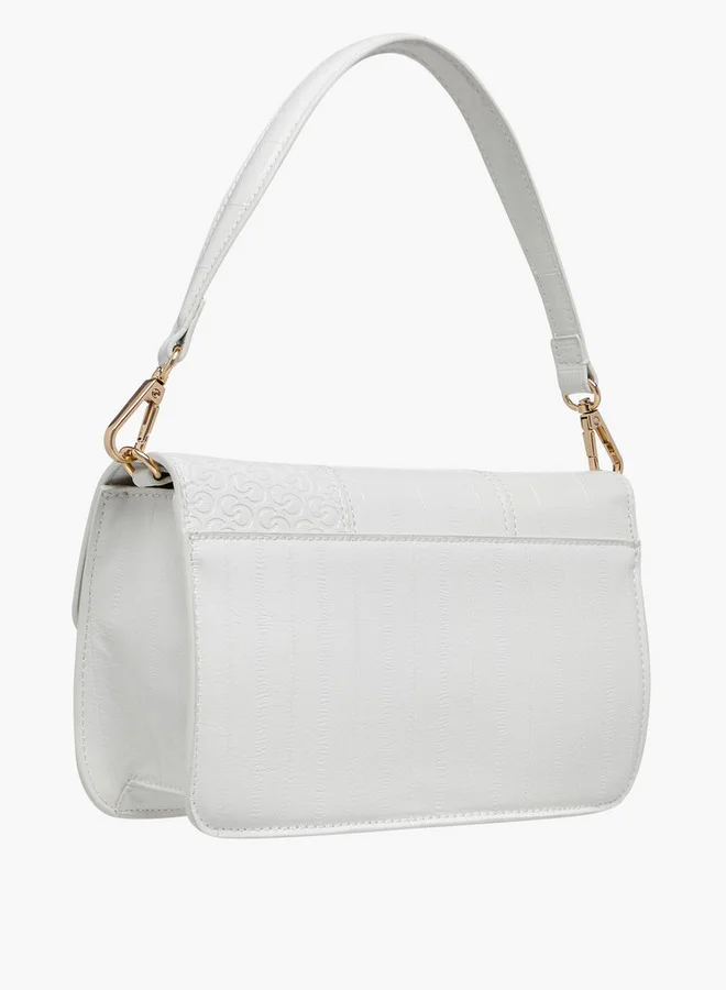 سيليست Monogram Embossed Crossbody Bag with Twist Lock Closure