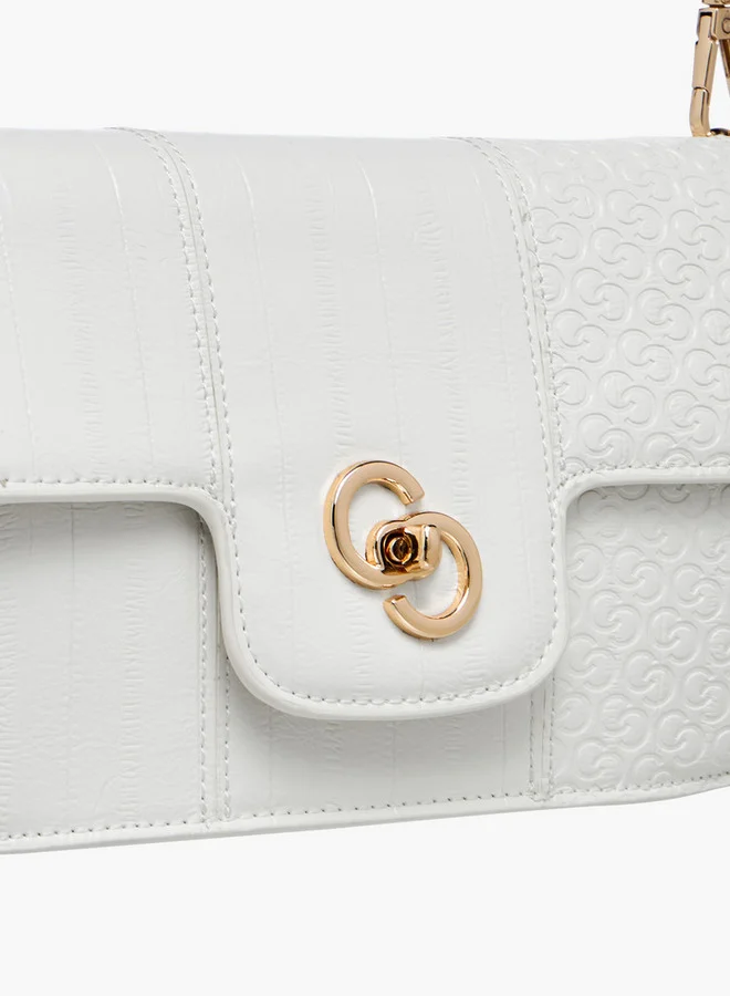 سيليست Monogram Embossed Crossbody Bag with Twist Lock Closure