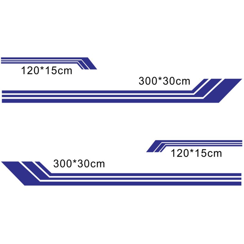 2 Pcs Universal  Side Sticker Long Stripe Auto Body Racing Sports Decals Body Window Decals for RV, Caravan,Truck - Image 5
