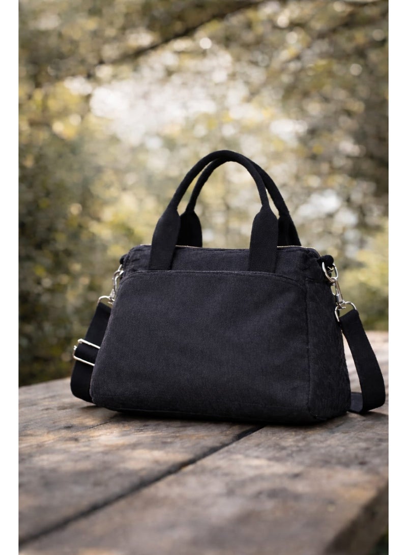 Stylish Crossbody Bag – Compact Multi-Zip Shoulder & Handbag for Daily Use (black)