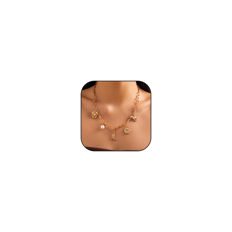 JAVARNV Western Jewelry for Women Cowgirl Necklace Western Outfit Dress Country Concert Outfits for Women Rodeo Outfit Shirts Native American Jewelry Accessories - Image 1