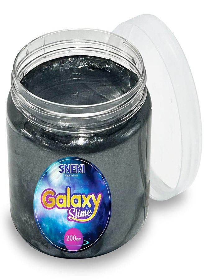 SNEKI (200gm) Black Galaxy Slime for Kids DIY Fruit Scented Metallic Magic Toy Slimy Slime Gel Jelly Putty Art Toys Birthday Gift Box for Boys Girls 3 to 10 Years - Image 1