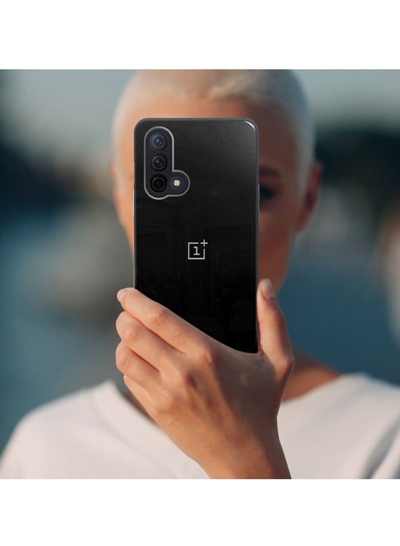 CATANES OnePlus Nord CE Electroplated Hard Glossy Case Camera Protection Shockproof Anti Fall Case Black - Image 3