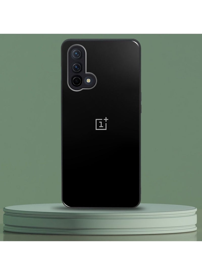 CATANES OnePlus Nord CE Electroplated Hard Glossy Case Camera Protection Shockproof Anti Fall Case Black - Image 2