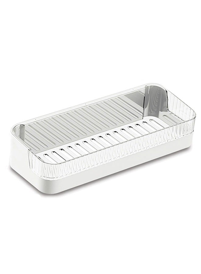 Traceless Wall-Mounted Bathroom Rack With Drainage Thickened Hole Bath Rack, No Drilling Required, Easy To Clean, Suitable For Home, Hotel, Gym  - Image 1