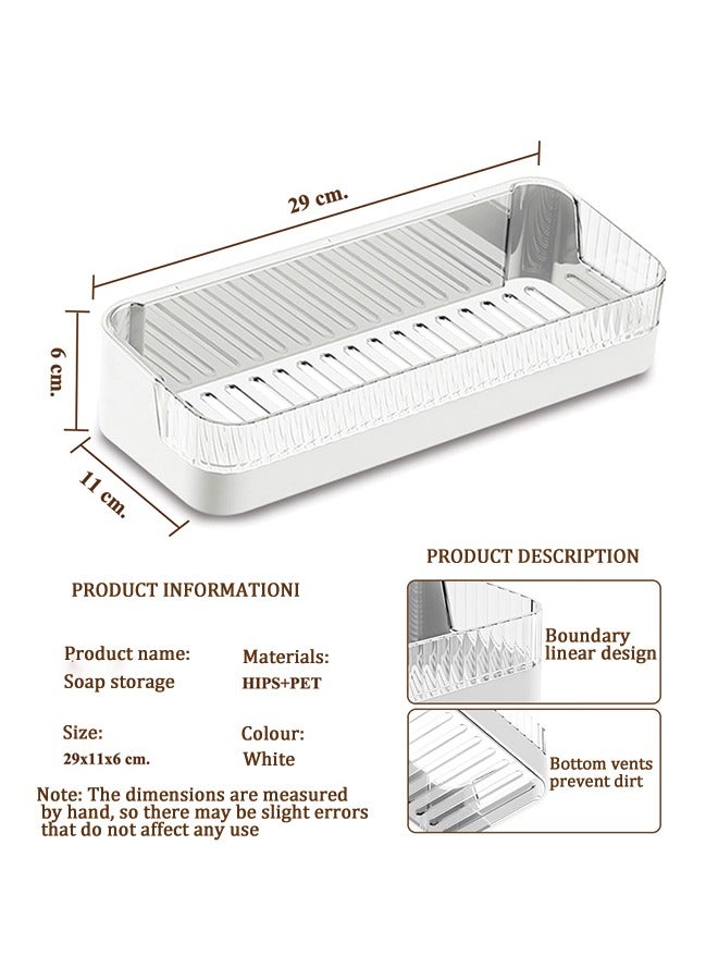 Traceless Wall-Mounted Bathroom Rack With Drainage Thickened Hole Bath Rack, No Drilling Required, Easy To Clean, Suitable For Home, Hotel, Gym  - Image 2