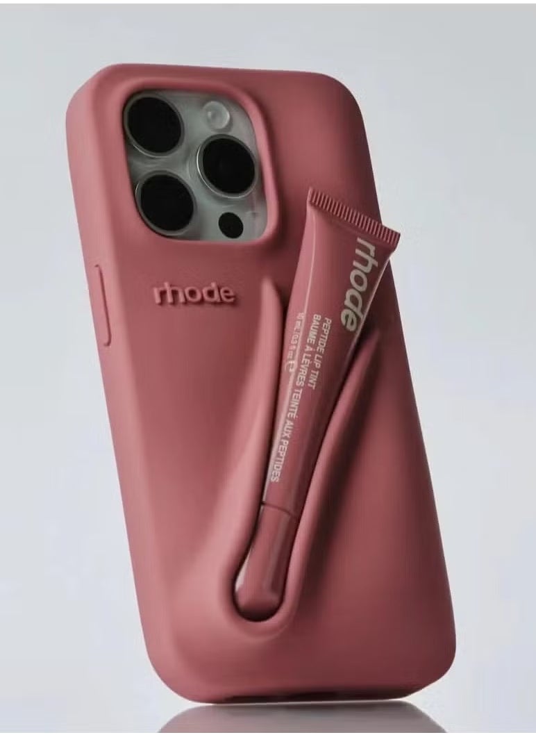 rhode - Peptide Lip Tint (SALTY TAN) + Summer Lip Case Case (SALTY TAN) - Limited Edition Suitable for all Apple iPhone models case - Image 1