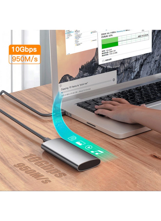 Tool-free M.2 Solid State Hard Disk Box SSD M.2 Mobile Hard Disk Box NGFF/NVME Dual Protocol TYPE-C3.1-Color:M.2 Hard Disk Box Single Protocol NVME  - Image 3
