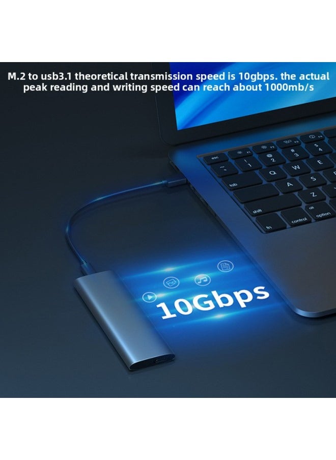 Tool-free M.2 Solid State Hard Disk Box SSD M.2 Mobile Hard Disk Box NGFF/NVME Dual Protocol TYPE-C3.1-Color:M.2 Hard Disk Box Single Protocol NVME  - Image 4
