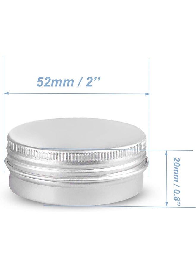 Round Aluminum Metal Tin Storage, 9 Pcs Jar Containers with Secure Screw Top Lids, Travel Tin Jars for Cosmetic, Lip Balm, Salves, Candles, Skin Care and Tea (30 ML)  - Image 2