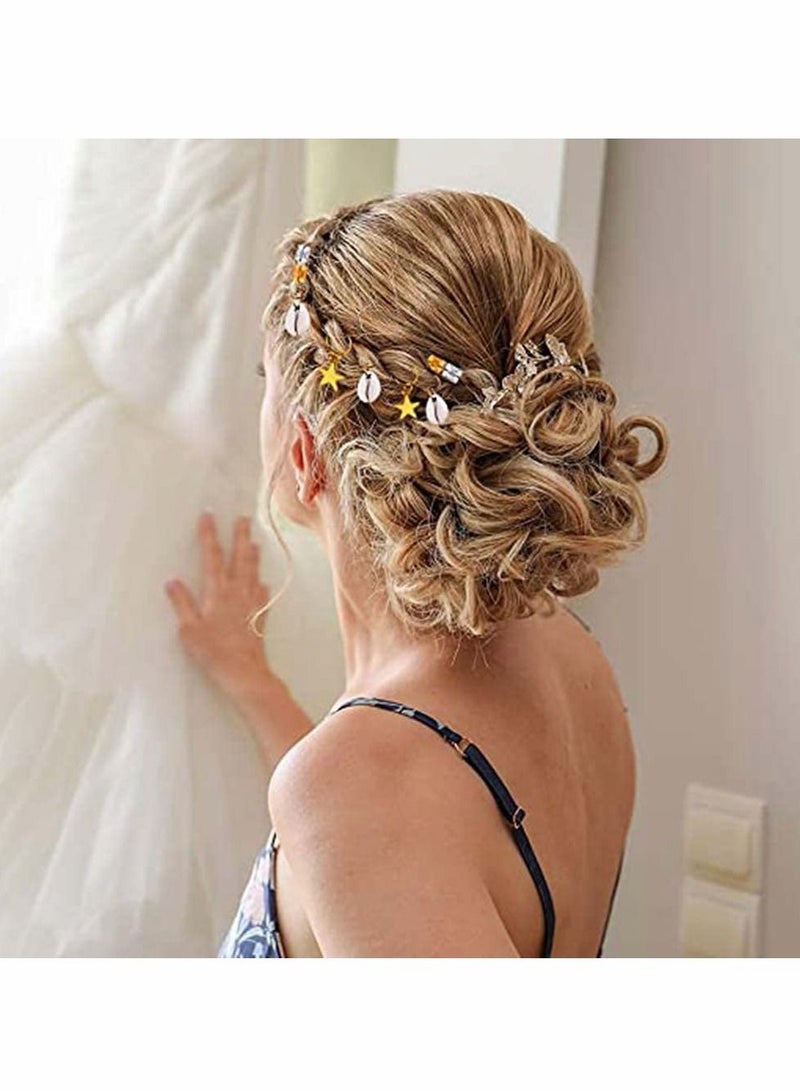 Excefore رباط شعر من الألمنيوم مع صندوق حلقة ضفيرة ملحقات سلك معدني (222 قطعة من الذهب) - Image 2