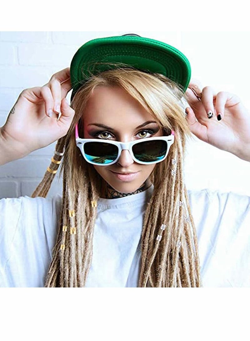 Excefore رباط شعر من الألمنيوم مع صندوق حلقة ضفيرة ملحقات سلك معدني (222 قطعة من الذهب) - Image 4