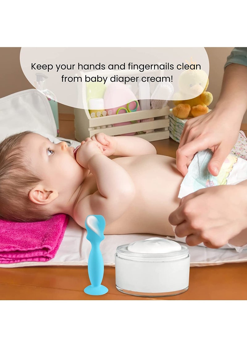 KASTWAVE Baby Brush Diaper Cream Applicator for Diaper Rashes, Soft Flexible Silicone Brush Newborn and Baby Essentials, Gift Idea for Baby Shower and New Mom - Image 3