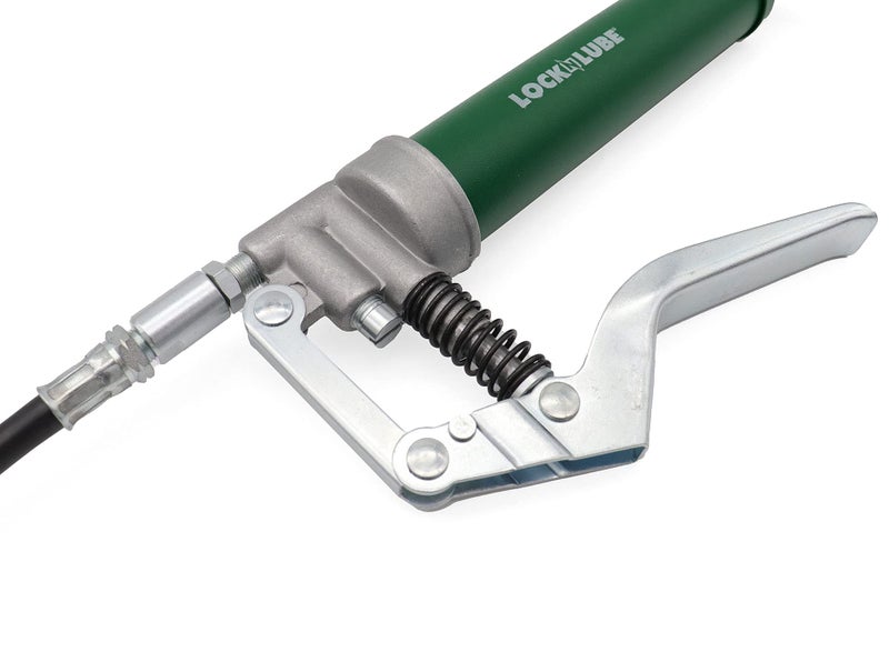 LockNLube Mini Grease Gun Kit. Includes Our Patented Grease Coupler (Locks on, Stays on, Won't Leak!) Plus a 12 Hose and in-line Hose Swivel. - Image 4