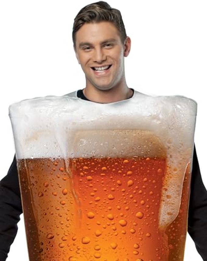Rasta Imposta Men's Get Real Beer Pint Costume, Gold, One Size - Image 4