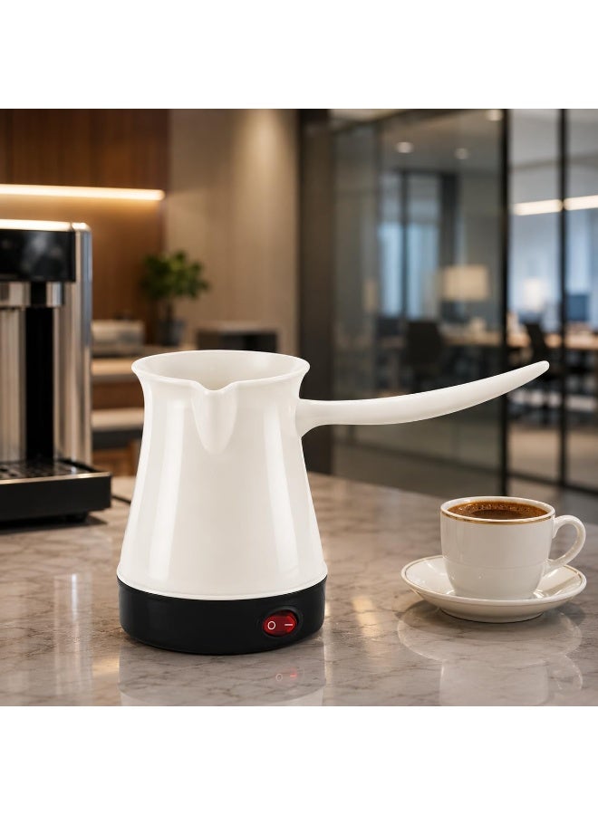 300ml Electric Turkish Coffee Machine, 500W | Turkish Coffee Maker with Stainless Steel Inner Surface | Perfect Coffee Maker for Home and Offices (White) - Image 5
