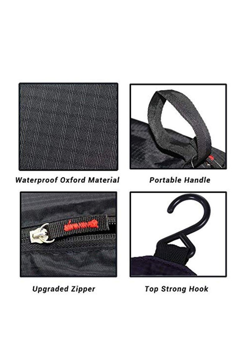 Excefore Hanging Toiletries Bag Travel Waterproof Toiletry Wash Bag Hangable and Fold up Out Shaving Cosmetic Kit - Image 4