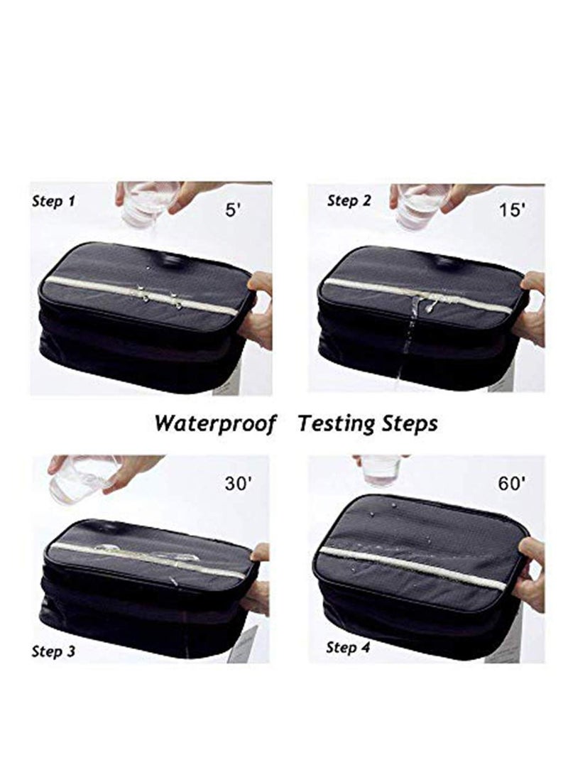 Excefore Hanging Toiletries Bag Travel Waterproof Toiletry Wash Bag Hangable and Fold up Out Shaving Cosmetic Kit - Image 2