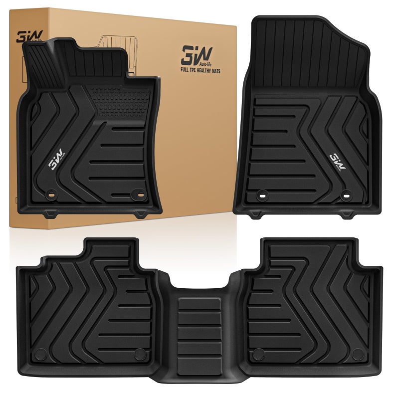3W Floor Mats Fit Lexus ES 20192024 2025 ES350 ES300h TPE All Weather Custom Fit Floor Liner for Lexus ES 1st and 2nd Row Car Mats Black