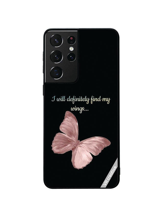 VR CREATIVE Protective Case Cover For Samsung Galaxy S21 Ultra 5G I Will Definitely Fimd My Wings Design Multicolour - Image 1