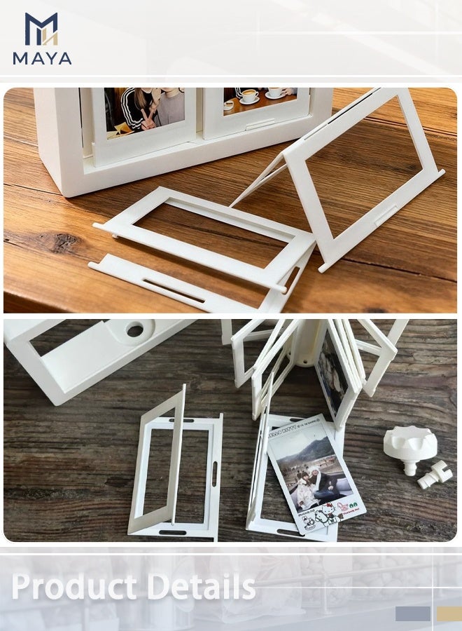 Hello Kitty Rotating Photo Album, White Spinning Frame with Top KT Figurine & Stickers, Holds 24 Photos, Double as Keepsake Display for Gifts, Graduation, Wedding, Baby Shower (Sticker included at random) - Image 4
