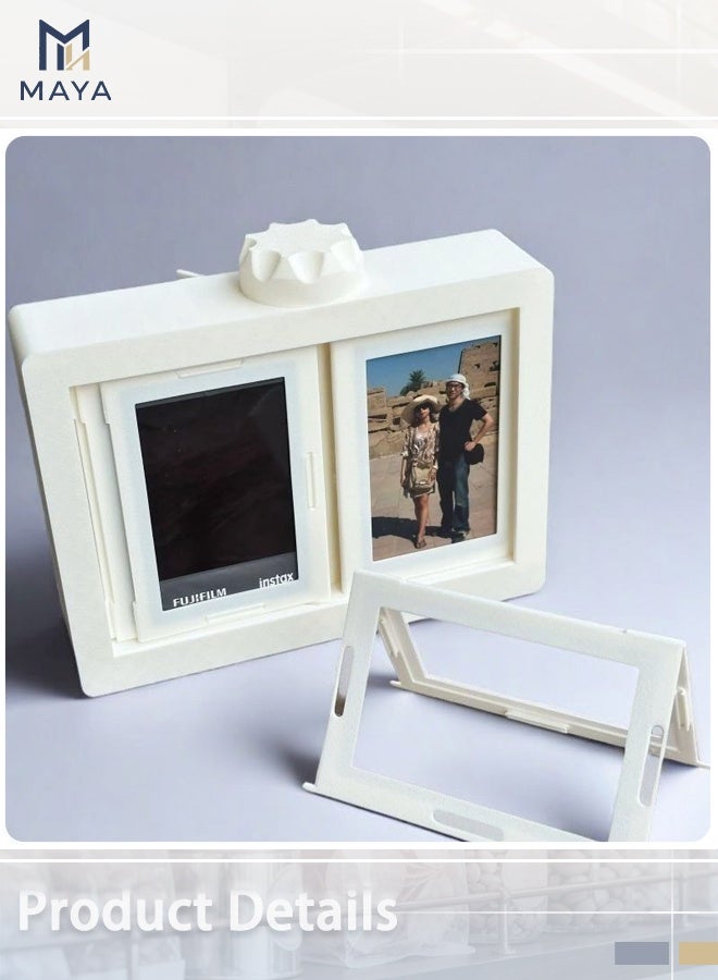Hello Kitty Rotating Photo Album, White Spinning Frame with Top KT Figurine & Stickers, Holds 24 Photos, Double as Keepsake Display for Gifts, Graduation, Wedding, Baby Shower (Sticker included at random) - Image 3