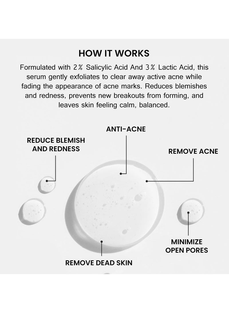 BASPARI Baspari Salicylic Acid 2% with Latic Acid 3% Serum | Acne Treatment Serum, Helps Reduce Pimples in 3 Days | 30ml  - Image 5