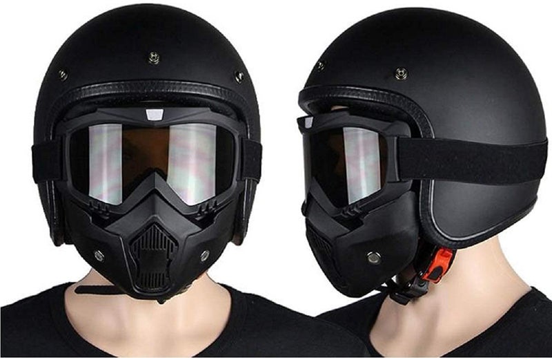 SARTE TPU Goggle Mask Anti Scratch UV Protective Open Face & Eyewear Windproof Dirt Shield Adjustable Strap Soft Foam Padded Detachable for Cycling Bike Off Road Racing Riding Unisex (Rainbow) - Image 2