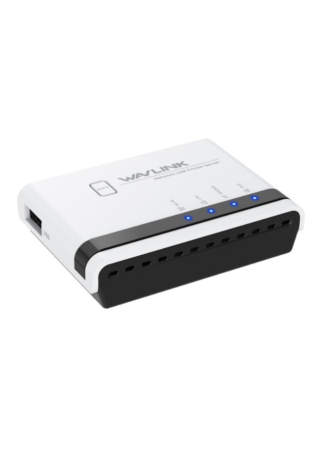 WAVLINK Wireless USB Print Server – Dual USB 2.0 Ports, 100Mbps LAN, WiFi & Bridge Modes, Compatible with Windows & Mac, Supports RAW Printers - Image 2
