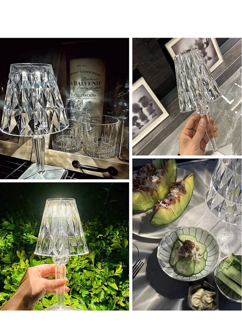 ELTRAZONE Crystal Table Lamp, LED Night Light Bedside Lamp with USB Charging Port,Acrylic Touch Control Crystal LampDecoration Desk Nightstand Lamps,Decorative Lamp for Living Room Bedroom - Image 4