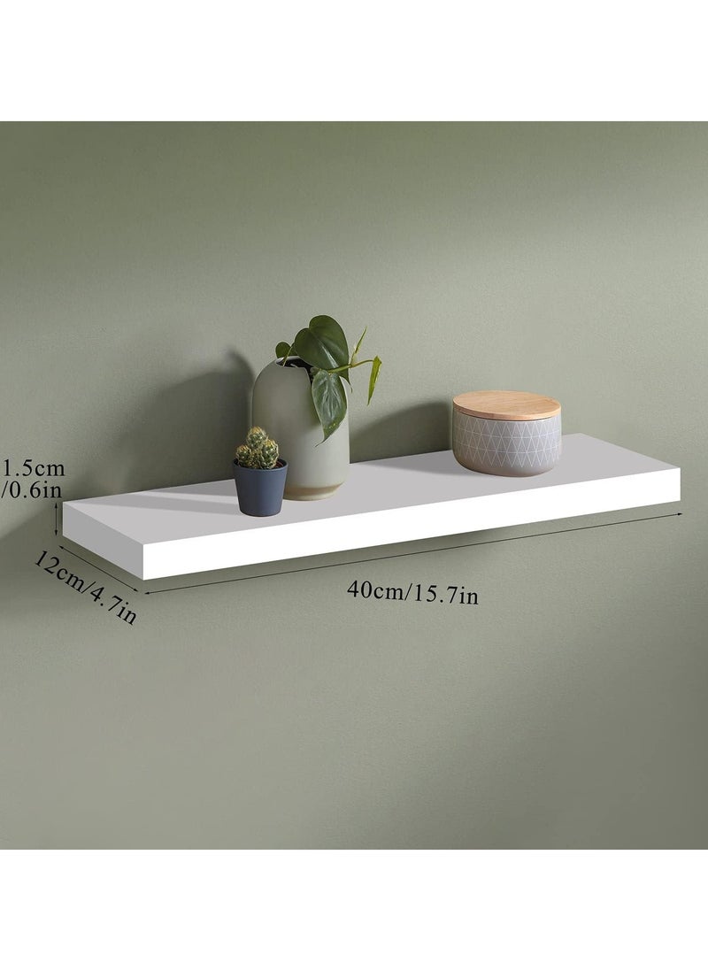 Roman Gifts - 3 Pcs Set of Floating Shelves for Wall Decor Wall Shelves for Bedroom Storage Large Deep Wall Mounted Shelves for Bathroom Towels Laundry Living Room Kitchen Closet - Image 1